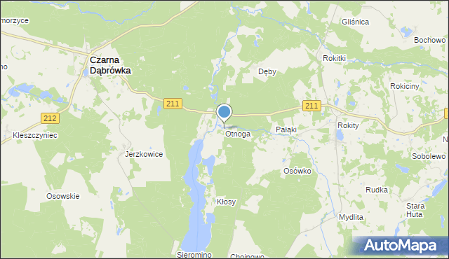 mapa Otnoga, Otnoga na mapie Targeo